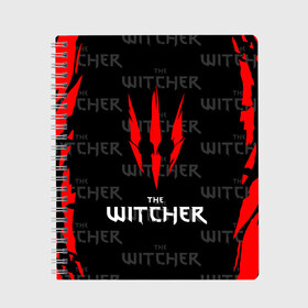 Тетрадь с принтом The Witcher в Белгороде, 100% бумага | 48 листов, плотность листов — 60 г/м2, плотность картонной обложки — 250 г/м2. Листы скреплены сбоку удобной пружинной спиралью. Уголки страниц и обложки скругленные. Цвет линий — светло-серый
 | netflix | the witcher | американский сериал | ве витчер | ведьмак | геральт | игра | кино | нетфликс | популярные иллюстрации | сериал | сериалы | фильмы | фэнтези