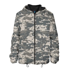 Мужская куртка 3D с принтом Цифровой камуфляж в Белгороде, ткань верха — 100% полиэстер, подклад — флис | прямой крой, подол и капюшон оформлены резинкой с фиксаторами, два кармана без застежек по бокам, один большой потайной карман на груди. Карман на груди застегивается на липучку | camo | camouflage | digital | military | pixel | армия | битва | военный | война | войска | войсковой | городской | для пустыни | камуфляж | милитари | нато | натовский | пиксели | пиксельный | пустынный | страйкболл
