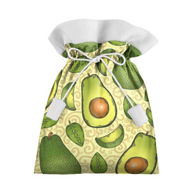 Подарочный 3D мешок с принтом Авокадо в Белгороде, 100% полиэстер | Размер: 29*39 см | авокадо | зеленый | лайм | листок