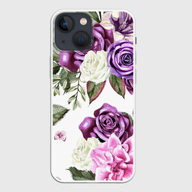 Чехол для iPhone 13 mini с принтом Красивые розы в Белгороде,  |  | Тематика изображения на принте: белые розы | белый | необычные | розовый | розы | синие розы | синий | фиолетовые розы | фиолетовый | цветы