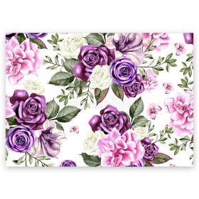 Поздравительная открытка с принтом Красивые розы в Белгороде, 100% бумага | плотность бумаги 280 г/м2, матовая, на обратной стороне линовка и место для марки
 | белые розы | белый | необычные | розовый | розы | синие розы | синий | фиолетовые розы | фиолетовый | цветы