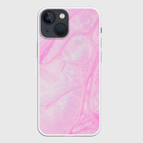 Чехол для iPhone 13 mini с принтом розовые разводы краска зефир в Белгороде,  |  | Тематика изображения на принте: абстракция | зефир | краска. разводы | нежный | повседневный | простой | светлый