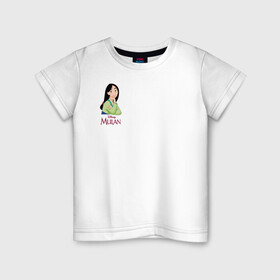 Детская футболка хлопок с принтом Mulan в Белгороде, 100% хлопок | круглый вырез горловины, полуприлегающий силуэт, длина до линии бедер | fa mulan | mulan | vdosadir | бэрри кук | мулан | тони бэнкрофт | фа мулан
