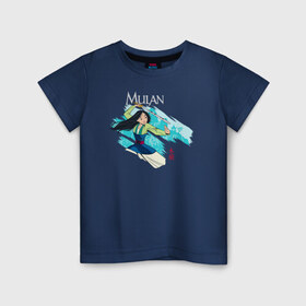 Детская футболка хлопок с принтом Mulan Warrior в Белгороде, 100% хлопок | круглый вырез горловины, полуприлегающий силуэт, длина до линии бедер | fa mulan | mulan | vdosadir | бэрри кук | мулан | тони бэнкрофт | фа мулан