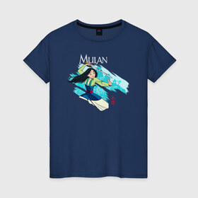 Женская футболка хлопок с принтом Mulan Warrior в Белгороде, 100% хлопок | прямой крой, круглый вырез горловины, длина до линии бедер, слегка спущенное плечо | fa mulan | mulan | vdosadir | бэрри кук | мулан | тони бэнкрофт | фа мулан