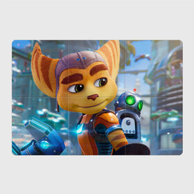 Магнитный плакат 3Х2 с принтом Ratchet & Clank Rift Apart в Белгороде, Полимерный материал с магнитным слоем | 6 деталей размером 9*9 см | ratchet  clank rift apart | игра | персонаж | рисунок