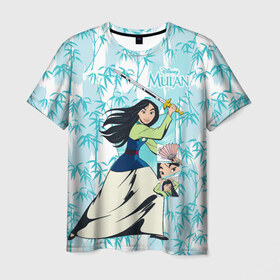 Мужская футболка 3D с принтом Mulan with a Sword в Белгороде, 100% полиэфир | прямой крой, круглый вырез горловины, длина до линии бедер | fa mulan | mulan | vdosadir | бэрри кук | мулан | тони бэнкрофт | фа мулан