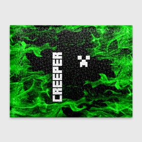 Обложка для студенческого билета с принтом MINECRAFT CREEPER в Белгороде, натуральная кожа | Размер: 11*8 см; Печать на всей внешней стороне | Тематика изображения на принте: creeper | game | minecraft | блоки | игра | квадраты | компьютерная | крипер | майнкрафт | огонь