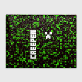 Обложка для студенческого билета с принтом MINECRAFT CREEPER в Белгороде, натуральная кожа | Размер: 11*8 см; Печать на всей внешней стороне | Тематика изображения на принте: creeper | game | minecraft | блоки | игра | квадраты | компьютерная | крипер | майнкрафт | огонь