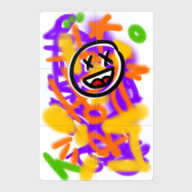 Магнитный плакат 2Х3 с принтом Граффити смайлик в Белгороде, Полимерный материал с магнитным слоем | 6 деталей размером 9*9 см | emoji | граффити | краска | разноцветная | смайл | смайлик | улыбка | урбан | эмоции | яркая
