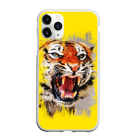 Чехол для iPhone 11 Pro Max матовый с принтом Оскал тигра в Белгороде, Силикон |  | барс | волк | детёныш | джунгли | енот | животное | зубр | кот | лев | леопард | львица | медведь | охотник | пасть | полосы | пятнистая | рык | рычание | тигр | тигрица | хозяин | царьзверей | шерсть