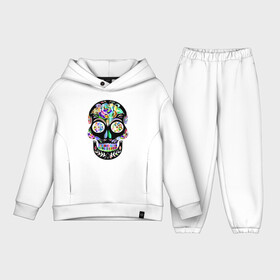 Детский костюм хлопок Oversize с принтом Flowers в Белгороде,  |  | color | flowers | jaw | rose | skull | teeth | зубы | пасть | цвет | цветы | череп