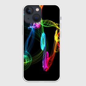 Чехол для iPhone 13 mini с принтом НЕОНОВЫЙ ДЫМ в Белгороде,  |  | abstract | abstraction | color | fractal | geometry | paitnt | polygon | polygonal | psy | абстракция | геометрия | краски | неоновые | полигоны | психоделика | фрактал