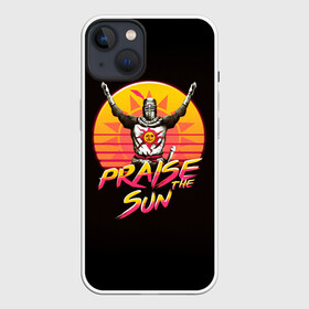 Чехол для iPhone 13 с принтом PRAISE THE SUN в Белгороде,  |  | dark | dark souls | demon souls | knight | praise the sun | дарк соулс | демон соулс | игры | рыцарь | темные души | тьма