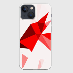 Чехол для iPhone 13 mini с принтом GEOMETRY RED в Белгороде,  |  | abstract | abstraction | color | fractal | geometry | paitnt | polygon | polygonal | psy | абстракция | геометрия | краски | неоновые | полигоны | психоделика | фрактал