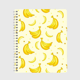 Тетрадь с принтом Банана в Белгороде, 100% бумага | 48 листов, плотность листов — 60 г/м2, плотность картонной обложки — 250 г/м2. Листы скреплены сбоку удобной пружинной спиралью. Уголки страниц и обложки скругленные. Цвет линий — светло-серый
 | Тематика изображения на принте: pattern | textures | tnt | абстракция | бананабум | бананы | ветки | взрыв | геометрия | градиент | дождь | заливка | обезьяна | паттерны | пиксели | пикси | продукты | текстура | текстуры | тнт | фигуры | фон