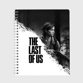 Тетрадь с принтом THE LAST OF US 2 в Белгороде, 100% бумага | 48 листов, плотность листов — 60 г/м2, плотность картонной обложки — 250 г/м2. Листы скреплены сбоку удобной пружинной спиралью. Уголки страниц и обложки скругленные. Цвет линий — светло-серый
 | Тематика изображения на принте: cicadas | fireflies | naughty dog | the last of us | the last of us part 2 | tlou | tlou2 | джоэл | последние из нас | цикады | элли