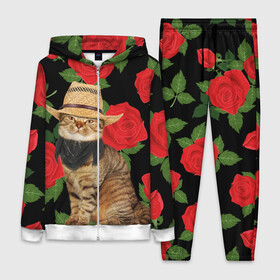 Женский костюм 3D с принтом Мачо Котик | Ковбой в Белгороде,  |  | Тематика изображения на принте: cat | cats | kitten | mem | memes | rose | roses | глаза | глазки | киска | кот | котёнок | котик | котики | котэ | котята | кошак | кошка | кошки | красивая | мем | мемчики | милая | прикольная | роза | розы | светлая | темная