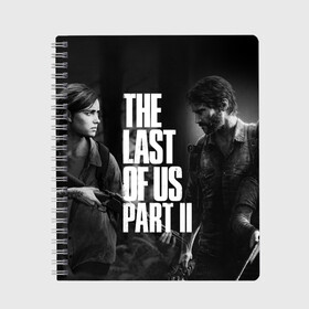 Тетрадь с принтом THE LAST OF US 2 в Белгороде, 100% бумага | 48 листов, плотность листов — 60 г/м2, плотность картонной обложки — 250 г/м2. Листы скреплены сбоку удобной пружинной спиралью. Уголки страниц и обложки скругленные. Цвет линий — светло-серый
 | Тематика изображения на принте: cicadas | fireflies | naughty dog | the last of us | the last of us part 2 | tlou | tlou2 | джоэл | ласт оф ас | последние из нас | цикады | элли