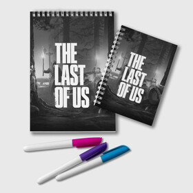 Блокнот с принтом THE LAST OF US 2 в Белгороде, 100% бумага | 48 листов, плотность листов — 60 г/м2, плотность картонной обложки — 250 г/м2. Листы скреплены удобной пружинной спиралью. Цвет линий — светло-серый
 | Тематика изображения на принте: cicadas | fireflies | naughty dog | the last of us | the last of us part 2 | tlou | tlou2 | джоэл | последние из нас | цикады | элли