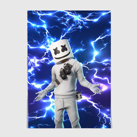 Постер с принтом FORTNITE x MARSHMELLO в Белгороде, 100% бумага
 | бумага, плотность 150 мг. Матовая, но за счет высокого коэффициента гладкости имеет небольшой блеск и дает на свету блики, но в отличии от глянцевой бумаги не покрыта лаком | deadmau5 | fortnite | fortnite 2 | fortnite x маршмелло | ikonik | marshmello | ninja | ninja streamer | raven | travis scott | ворон | иконик | ниндзя | пили | рейвен | трэвис скотт | фортнайт