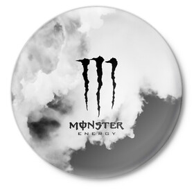 Значок с принтом MONSTER ENERGY в Белгороде,  металл | круглая форма, металлическая застежка в виде булавки | adrenalin | energy monster | monster | monster energy | monstr | sport | адреналин | монстер | монстр | напиток | спорт | энергетик