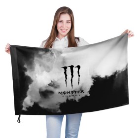 Флаг 3D с принтом MONSTER ENERGY в Белгороде, 100% полиэстер | плотность ткани — 95 г/м2, размер — 67 х 109 см. Принт наносится с одной стороны | adrenalin | energy monster | monster | monster energy | monstr | sport | адреналин | монстер | монстр | напиток | спорт | энергетик