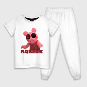 Детская пижама хлопок с принтом Roblox piggy/Свинка Пигги. в Белгороде, 100% хлопок |  брюки и футболка прямого кроя, без карманов, на брюках мягкая резинка на поясе и по низу штанин
 | Тематика изображения на принте: game | gamer | logo | minecraft | piggi | roblox | simulator | игра | конструктор | лого | пигги | свинья | симулятор | строительство | фигура