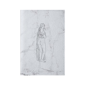 Обложка для паспорта матовая кожа с принтом Афродита в Белгороде, натуральная матовая кожа | размер 19,3 х 13,7 см; прозрачные пластиковые крепления | афродита | скульптура | статуя