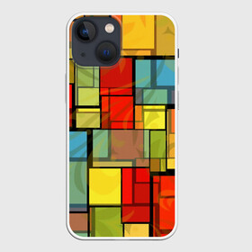 Чехол для iPhone 13 mini с принтом ГЕОМЕТРИЯ в Белгороде,  |  | abstract | abstraction | color | fractal | geometry | paitnt | polygon | polygonal | psy | абстракция | геометрия | краски | неоновые | полигоны | психоделика | фрактал