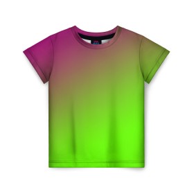 Детская футболка 3D с принтом Кислотная в Белгороде, 100% гипоаллергенный полиэфир | прямой крой, круглый вырез горловины, длина до линии бедер, чуть спущенное плечо, ткань немного тянется | gradient | summer | textures | tie dye | абстракт | градиент | лето | переход | радуга | тай дай | текстура | текстуры | хиппи | цвета