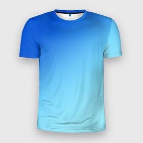Мужская футболка 3D спортивная с принтом blue в Белгороде, 100% полиэстер с улучшенными характеристиками | приталенный силуэт, круглая горловина, широкие плечи, сужается к линии бедра | gradient | summer | textures | tie dye | абстракт | градиент | лето | море | небо | переход | радуга | синяя | тай дай | текстура | текстуры | хиппи | цвета
