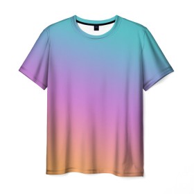 Мужская футболка 3D с принтом градиент в Белгороде, 100% полиэфир | прямой крой, круглый вырез горловины, длина до линии бедер | gradient | summer | textures | tie dye | абстракт | градиент | лето | переход | радуга | тай дай | текстура | текстуры | хиппи | цвета