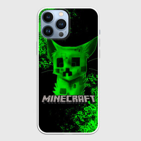 Чехол для iPhone 13 Pro Max с принтом MINECRAFT CAT в Белгороде,  |  | creeper | game | minecraft | блоки | игра | квадраты | компьютерная | кот | котенок | кошка | крипер | криппер | майнкрафт | огонь