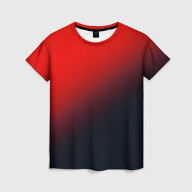 Женская футболка 3D с принтом RED в Белгороде, 100% полиэфир ( синтетическое хлопкоподобное полотно) | прямой крой, круглый вырез горловины, длина до линии бедер | gradient | summer | textures | tie dye | абстракт | градиент | красная | лето | переход | радуга | тай дай | текстура | текстуры | хиппи | цвета