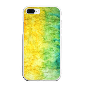 Чехол для iPhone 7Plus/8 Plus матовый с принтом разноцветный акварель градиент в Белгороде, Силикон | Область печати: задняя сторона чехла, без боковых панелей | Тематика изображения на принте: 2020 | акварель | градиент | краска | лето | повседневный | просто | радуга | разноцветный