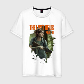 Мужская футболка хлопок с принтом The Last of Us Part II в Белгороде, 100% хлопок | прямой крой, круглый вырез горловины, длина до линии бедер, слегка спущенное плечо. | the last of us part ii | игра | ласт оф ас | ласт оф ас 2 | персонаж | элли