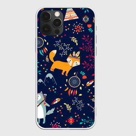 Чехол для iPhone 12 Pro Max с принтом Звери природа индейцы этно в Белгороде, Силикон |  | ветки | волк | горы | звери | индейцы | лес | лис | лиса | листья | ловец снов | медведь | природа | синий | треугольники | узор | цветы | этно