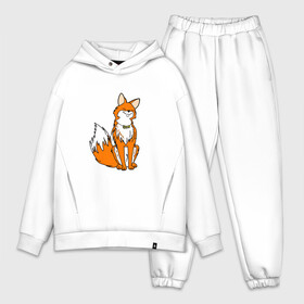 Мужской костюм хлопок OVERSIZE с принтом Довольный Лис в Белгороде,  |  | cute | fox | аниме | девушкам | дикие | друзья | животные | зверек | зверюшки | каваи | лапы | лес | лесные | лис | лиса | лисенок | лисичка | милые | мордочка | няшные | питомец | прикольный | пушистик