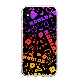 Чехол для iPhone XS Max матовый с принтом Roblox в Белгороде, Силикон | Область печати: задняя сторона чехла, без боковых панелей | dynablocks | for kids | funny | roblox | robux | roleplay | белый | блоки | вселенная | герои | красный | кубики | роблокс | симулятор