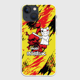 Чехол для iPhone 13 mini с принтом Свинка Пигги из Roblox в Белгороде,  |  | pig | piggi | roblox | svinka | игра | пигги