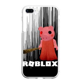 Чехол для iPhone 7Plus/8 Plus матовый с принтом Roblox piggy Свинка Пигги в Белгороде, Силикон | Область печати: задняя сторона чехла, без боковых панелей | game | gamer | logo | minecraft | piggi | roblox | simulator | игра | конструктор | лого | пигги | свинья | симулятор | строительство | фигура