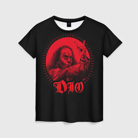 Женская футболка 3D с принтом Dio #13 в Белгороде, 100% полиэфир ( синтетическое хлопкоподобное полотно) | прямой крой, круглый вырез горловины, длина до линии бедер | dio | hard | rock | ronnie james dio | дио | рок | хард