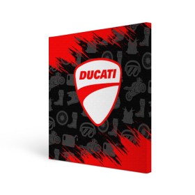 Холст квадратный с принтом DUCATI [2] в Белгороде, 100% ПВХ |  | ducati | moto | дукати | мото | мотоцикл