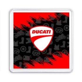 Магнит 55*55 с принтом DUCATI [2] в Белгороде, Пластик | Размер: 65*65 мм; Размер печати: 55*55 мм | ducati | moto | дукати | мото | мотоцикл