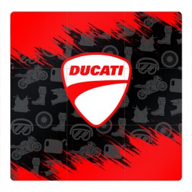 Магнитный плакат 3Х3 с принтом DUCATI [2] в Белгороде, Полимерный материал с магнитным слоем | 9 деталей размером 9*9 см | ducati | moto | дукати | мото | мотоцикл