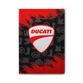 Обложка для автодокументов с принтом DUCATI [2] в Белгороде, натуральная кожа |  размер 19,9*13 см; внутри 4 больших “конверта” для документов и один маленький отдел — туда идеально встанут права | Тематика изображения на принте: ducati | moto | дукати | мото | мотоцикл