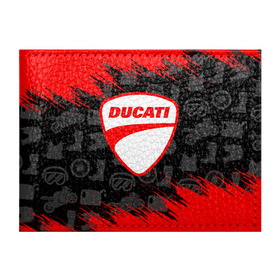 Обложка для студенческого билета с принтом DUCATI [2] в Белгороде, натуральная кожа | Размер: 11*8 см; Печать на всей внешней стороне | ducati | moto | дукати | мото | мотоцикл