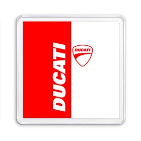 Магнит 55*55 с принтом DUCATI [4] в Белгороде, Пластик | Размер: 65*65 мм; Размер печати: 55*55 мм | ducati | moto | дукати | мото | мотоцикл