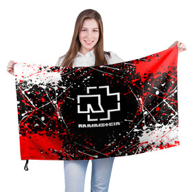 Флаг 3D с принтом RAMMSTEIN | РАМШТАЙН в Белгороде, 100% полиэстер | плотность ткани — 95 г/м2, размер — 67 х 109 см. Принт наносится с одной стороны | lindemann | lm | rammstein | rock | кристиан лоренц | линдеманн | лм | музыка | рамштайн | рок | тилль линдеманн